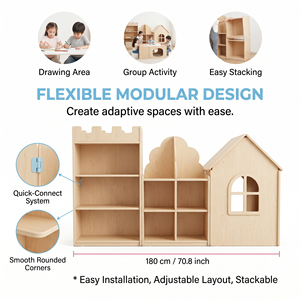 <span class=keywords><strong>Meuble</strong></span> de <span class=keywords><strong>rangement</strong></span> en bois pour enfants de maternelle, armoire de présentation de livres, organisateur de jouets Montessori pour tout-petits, mobilier pour garderie et crèche - Product Image 2