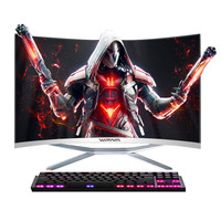 23.6 pouces Pas Cher Prix Usine Écran Incurvé Jeu Ordinateurs Portables De Bureau Tout-en-un Ordinateur De Jeu Pc