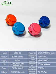Bouton poussoir d'arcade Sanwa 30 mm authentique JY |   Remplacement d'origine pour Fightstick et machines de jeux à monnayeur - Product Image 3