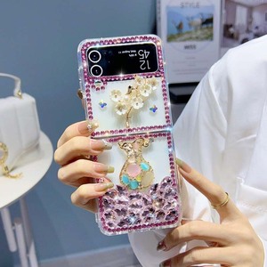 Mode paillettes plein bord diamant Bling fleur TPU PC pliant téléphone portable <span class=keywords><strong>coque</strong></span> arrière pour <span class=keywords><strong>Samsung</strong></span> <span class=keywords><strong>Galaxy</strong></span> <span class=keywords><strong>Z</strong></span> <span class=keywords><strong>Flip</strong></span> 3 4 <span class=keywords><strong>5</strong></span> 6 - Product Image 4
