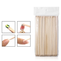 Bâtonnets multifonctionnels pour nail art, bâtonnets en bois à double extrémité, 100 pièces, outils jetables pour manucure en salon