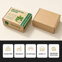 Boîtes d'emballage personnalisées en kraft pour compléments alimentaires, vente en gros, écologiques, avec pelliculage mat, estampage à chaud doré et logo personnalisé