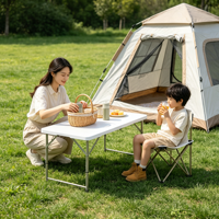 Table pliante en plastique rectangulaire portable multi-usages pour stand d'exposition, restauration en plein air, 120 cm