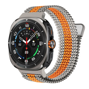 Bracelet magnétique en acier inoxydable pour <span class=keywords><strong>Samsung</strong></span> <span class=keywords><strong>Watch</strong></span> 8 Ultra 47mm pour hommes - Idéal pour le dropshipping - Product Image 1