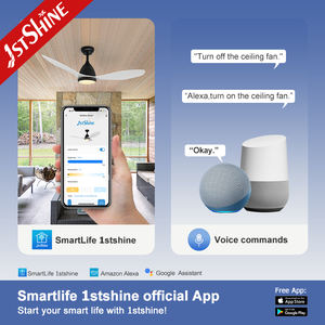 Ventilateur de plafond 1stshine, moteur DC efficace, ventilateur de plafond en plastique de couleur OEM avec télécommande - Product Image 6