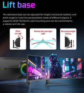 Monitor LED Curvo Personalizado de 27, 32, 34 y 49 Pulgadas para Gamers, Pantalla LCD de 2K, 4K, 5K y 180Hz para Computadora - Product Image 5