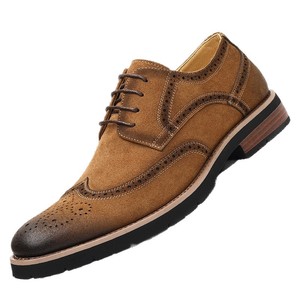 Zapatos Casuales de Cuero para Hombre, Estilo Inglés, Color Marrón, Plataforma Elevada, con Cordones, Transpirables, para Bodas de Verano - Product Image 6