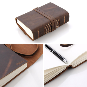 Cahier de Journal en cuir Vintage Fait Main de Style Journal Relié En Cuir