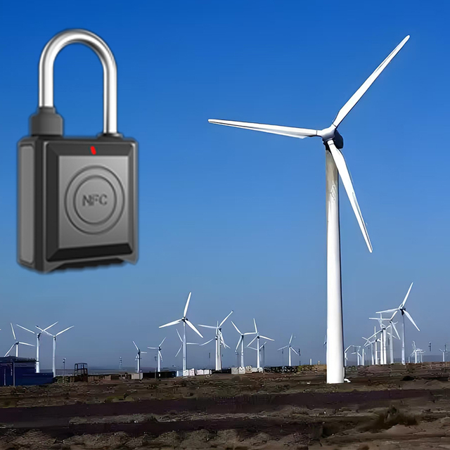 NFC and Electronic Key Unlocking Smart Lock for Power Plant Battery-Free Mobile-Touch Steel Door