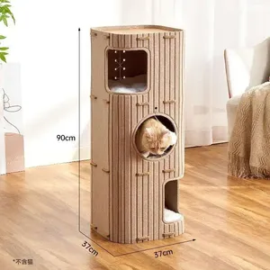 Tiragraffi per Gatti in Plastica con Design a Strati Multipli a Forma di Albero, Adatto a Tutte le Stagioni, per Più Gatti - Product Image 4