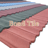 Bardeaux de toiture en métal enduit de pierre de couleur bonne qualité en aluminium zinc acier matériaux de toiture pour toiture de maison résidentielle