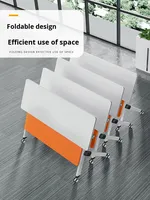 Table de conférence et de formation pliante moderne en fer, réglable, avec chaises, ensemble modulaire long et mobile pour l'école