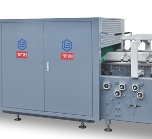 Système de pliage et de collage motorisé non temporisé JY850 pour boîtes ondulées rigides, machine de collage automatique haute vitesse pour plastique - Product Image 1