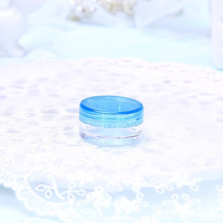 clear jar with blue cap