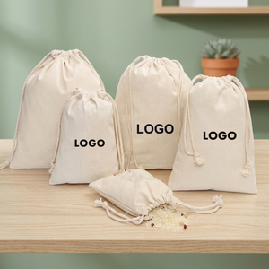 Sac en mousseline de coton recyclable pour mariage, sac d'expédition et sac de fête pour cadeaux, bijoux, épicerie, bonbons, chocolat - Product Image 1