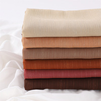 Nouvel Arrivage : Hijab en Chiffon Premium Plissé, Châle Long Plissé en Chiffon Argenté, Style Arabe de Dubaï