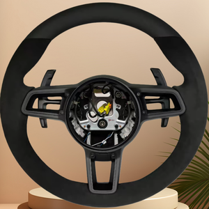 Volante Deportivo de Cuero Completo para Modelos Porsche Panamera, Cayenne, <span class=keywords><strong>Macan</strong></span>, 718, 911, 918, 997, Taycan, Boxster - Product Image 6
