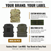 GAF Gilet tactique Molle personnalisable en Nylon 500D 7L avec sac de panneau dorsal, housse de casque pliable, porte-plaques et poche à fermeture éclair pour poche à eau