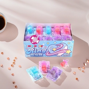 Dulces Sweet Fruit Flavor <strong>Ring</strong> <strong>Pop</strong> Toys Lollipop Multi Color Diamond Shape Hard Candy - Product Image 1