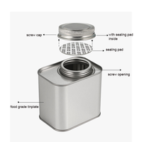 Boîte en métal carrée personnalisée de luxe pour grains de café 150g 250g, boîte en métal de qualité alimentaire pour chocolat, emballage cadeau avec valve