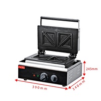 Gaufrier Électrique Commercial Mini en Acier Inoxydable, Plaques Antiadhésives Personnalisées en Aluminium Moulé pour Gaufres et Œufs, Offre Spéciale