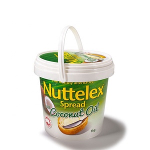 Customized cheese plastic tub high quality food butter bucket disposable plastic container for butter food storage