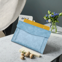 Gran oferta, estuche organizador de sobres de cuero de gran capacidad, estuche para archivos, carpeta de documentos para papelería de oficina, papelería escolar