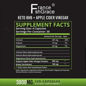 Extractos Vegetales KETO en Oferta, Ayudan a Aumentar los Niveles de Cetonas en Sangre para Hombres y Mujeres, 120 Cápsulas KETO BHB - Product Image 5