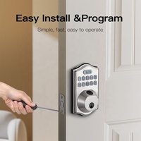 Cerradura de Puerta Inteligente con Teclado Mecánico Digital, Estilo Europeo, Entrada sin Llave, WiFi Tuya, Cerrojo Electrónico Tradicional