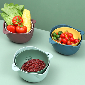 Escurridor de plástico ecológico Apto para lavavajillas plegable apilable multifunción, juego de cocina para lavado de frutas y verduras - Product Image 3