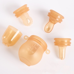 Botella de comida para bebés, 3 en 1, dispensador de alimentos de silicona, alimentador exprimidor, botella de leche multifuncional para bebés, botellas de destete - Product Image 2
