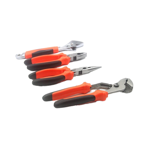 6-8 pouces métrique dentelé aiguille nez pince de qualité industrielle poignée en plastique souple Orange et noir poisson conception bricolage ensemble de coupe - Product Image 3