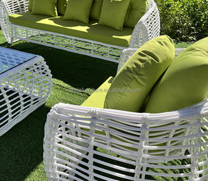 Canapé d'extérieur en <span class=keywords><strong>rotin</strong></span> blanc simple et créatif pour jardin, patio, extérieur creux, meubles à <span class=keywords><strong>pendule</strong></span>, canapé en <span class=keywords><strong>rotin</strong></span> simple imperméable à l'eau et au soleil - Product Image 3