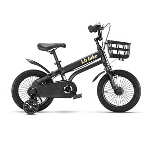 Vélo pour enfant de 12, 14, 16, 18 pouces avec roues d'apprentissage, cadre en acier à haute teneur en carbone, pneus <span class=keywords><strong>AVA</strong></span> larges, selle souple, rayons de 14 mm, paniers, garde-boue - Product Image 4