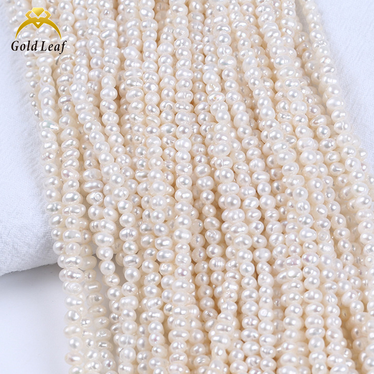 Goldleaf White Round Beads High Quality