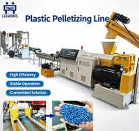 Ligne de production de granulateurs extrudeurs pour la fabrication de granulés de plastique rigide recyclé PP HDPE, capacité 100-300 kg/h, monophasée