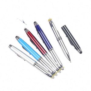 High Quality Custom Metal LED Ballpoint <b>Pen</b> Promotional Business School Gift Light for Touch Feature <b>Multi</b>-<b>Colored</b> Ink Office - Product Image 4
