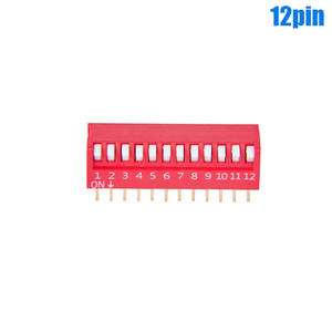 สวิตช์ DIP ระยะห่างขา 2.54 มม. |   1 2 3 4 5 6 7 8 9 10 12 ตำแหน่ง (P) สวิตช์รหัสสีแดงสีน้ำเงิน |   แผงวงจรไอซี |   RoHS - Product Image 5