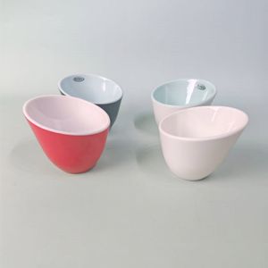 Vajilla de melamina duradera, ensaladera, diseño moderno, cuenco de plástico de doble Color para ensalada y fruta, cuencos de buffet de olla caliente inclinada de espesor - Product Image 4