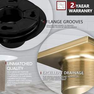 Drenaje <span class=keywords><strong>de</strong></span> Ducha <span class=keywords><strong>de</strong></span> 4-1/4 Pulgadas en Bronce Champán con Base Ajustable <span class=keywords><strong>de</strong></span> ABS y Cubierta <span class=keywords><strong>de</strong></span> Acero Inoxidable con Recolector <span class=keywords><strong>de</strong></span> Cabello para Baño - Product Image 6