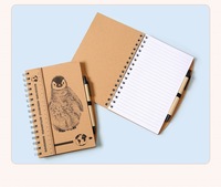 Nuevo Bloc de Notas de Papel Kraft con Espiral, Papelería Creativa con Regla y Borde Curvo, Bloc de Notas Promocional