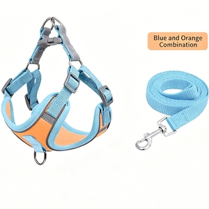 Imbracatura per cani riflettente anti-trazione con guinzaglio, gilet imbottito regolabile per cani di taglia piccola e media, 6 colori - Product Image 6
