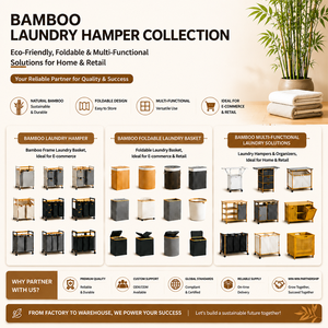 Cesto de Lavandería con Ruedas y Tapa, Cesto de Ratán de 3 Secciones para la Ropa con 3 Bolsas Interiores Extraíbles - Product Image 5
