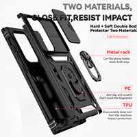Armure Téléphone étuis pour Redmi Note 13 14 Pro Plus 14C A5 Slide Caméra Anneau Stand Mobile Couverture pour Xiaomi 14T Pro 15 Ultra Poco X7