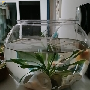 حوض سمك صغير شفاف من البلاستيك PET، متين وسهل التنظيف، بتصميم بسيط، متوفر بأحجام متنوعة، مناسب لتزيين غرفة المعيشة والمنزل والمكتب. - Product Image 6