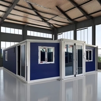 Maison conteneur extensible de luxe de 40 pieds Structure en acier préfabriquée aux normes australiennes 3 chambres à coucher utilisation bureau conception européenne à bas prix