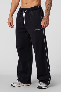 <span class=keywords><strong>Pantalon</strong></span> de sport OEM pour <span class=keywords><strong>homme</strong></span>, personnalisable, coupe oversize, délavé, haute qualité, grande taille, <span class=keywords><strong>baggy</strong></span>, effet empilé, avec broderie et impression sérigraphiée - Product Image 3