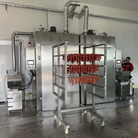 Four à fumage automatique industriel, machine à fumer la viande et les saucisses pour les usines de transformation alimentaire