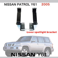 Support de phare de capot en acier décoratif pour Nissan Patrol Y61, base de montage de projecteur de capot, modification de phare avant 2006-