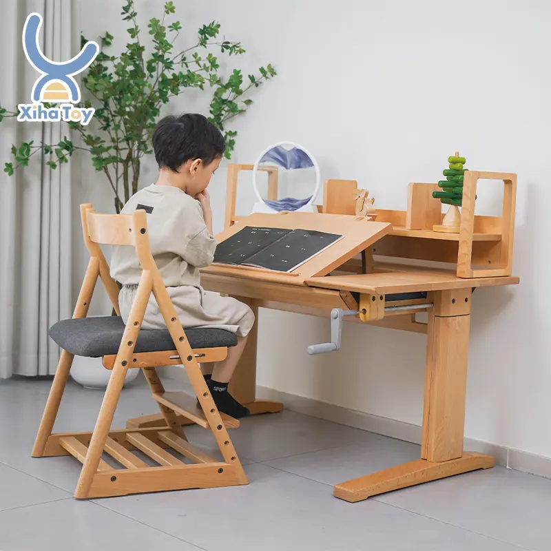 Nuevo modelo y diseño ergonómico ajustable 3-18 años mesa de lectura niños estudio escritorio mesa y silla niños ESCRITORIO PARA NIÑOS